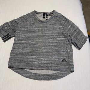 Adidas Heathered Gray Raglan Tee